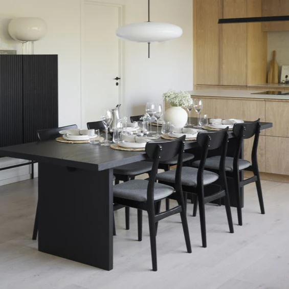 Matbord Emmett, Svartlackad Ask - Bild 3