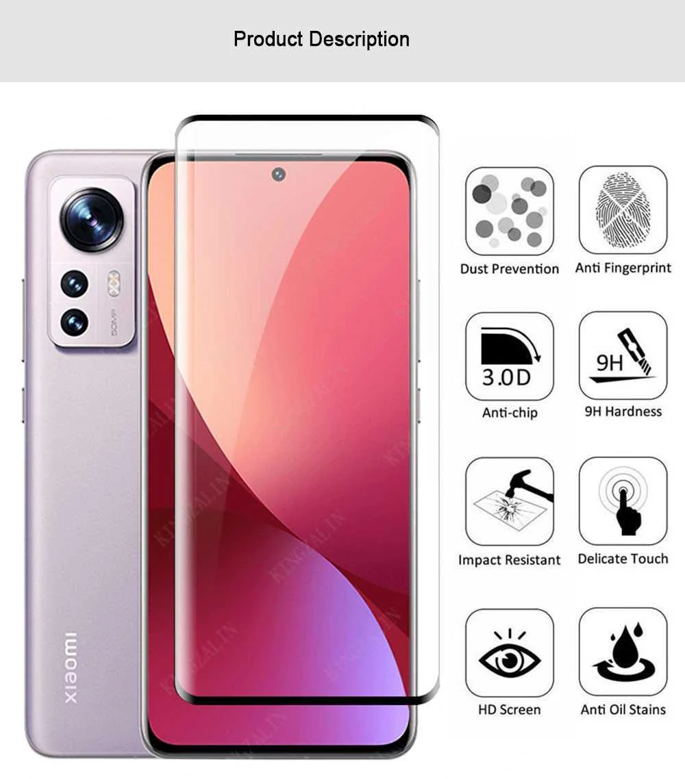3x Skärmskydd i Härdat Glas för Xiaomi Mi 12 - Bild 2