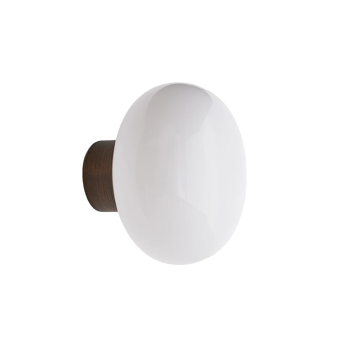 Vägglampa Karl-Johan, Rökfärgad ek & vitt opalglas