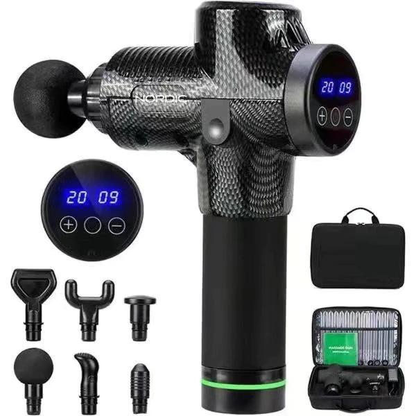 Massagepistol Carbon med Touch knapp samt LED-display 30 lägen
