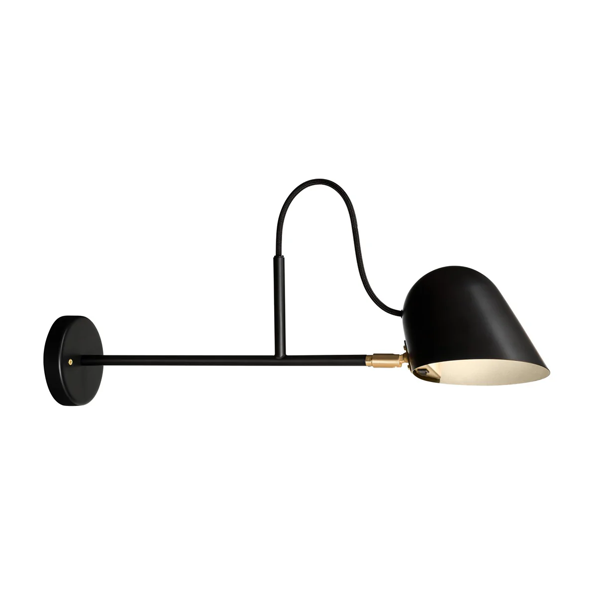 Vägglampa Streck Fast, Svart