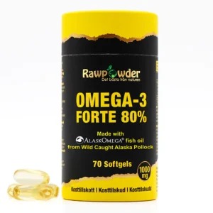 Rawpowder Alaska Omega-3 Forte 80% 1000 mg 70 kapslar